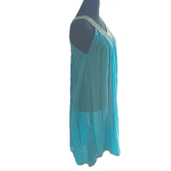 Boho 70's Vintage Metallic Dress International Shopping - Picture 8 of 14